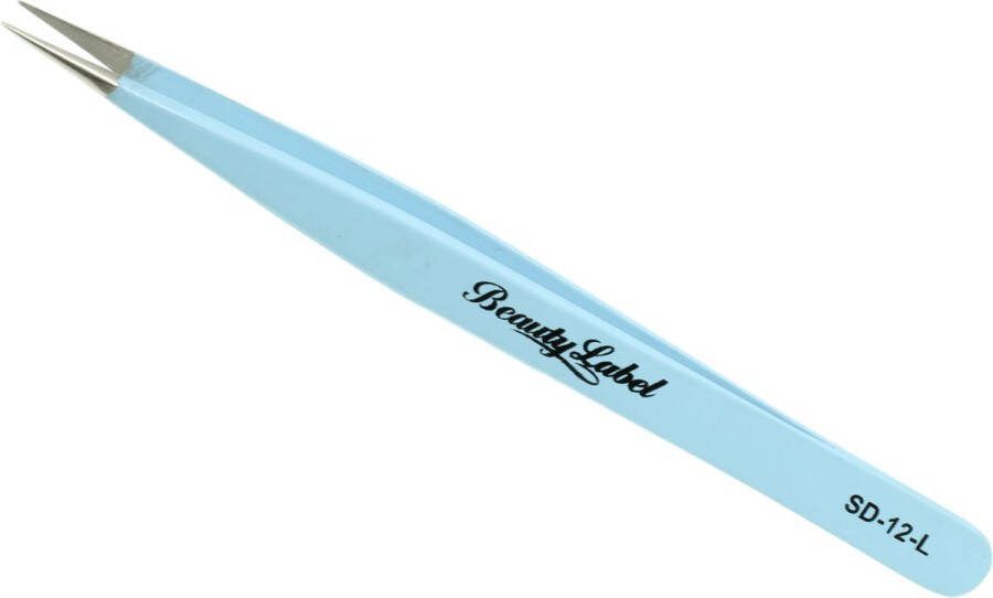 Beauty Label Pincet Lash Tweezer -SD-12 Licht Blauw LARGE