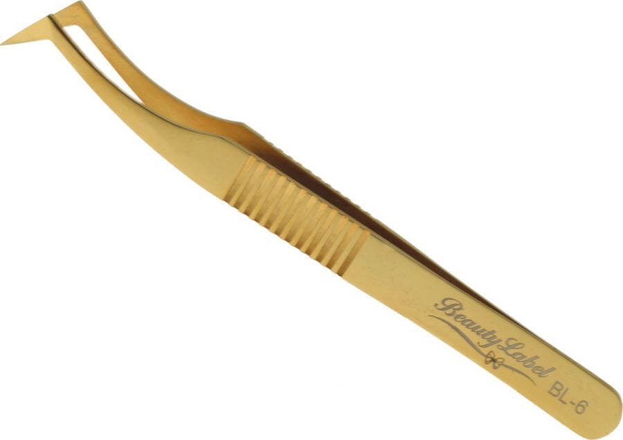 Beauty Label Pincet Lash Tweezer Volume Tweezer -BL-6 Goud