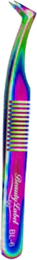 Beauty Label Pincet Lash Tweezer Volume Tweezer -BL-6 Multicolor