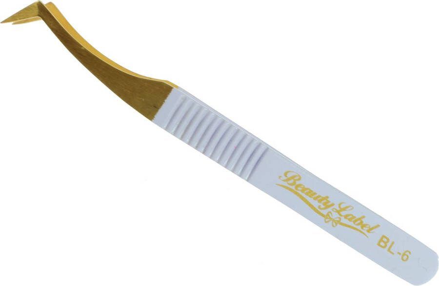 Beauty Label Pincet Lash Tweezer Volume Tweezer -BL-6 Wit Goud