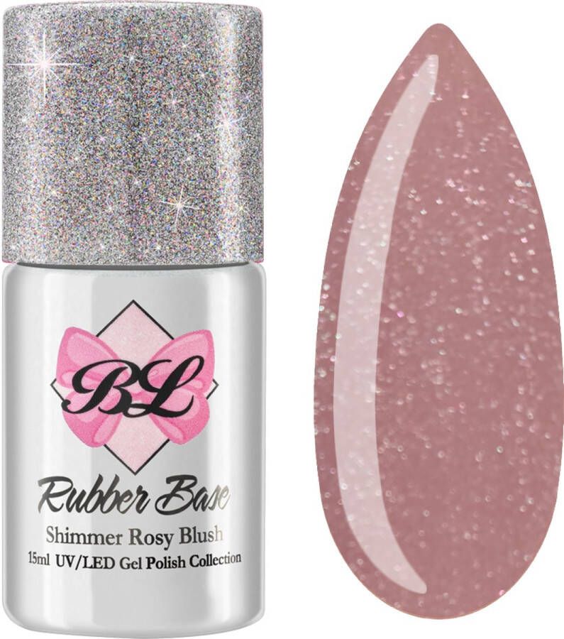 Beauty Label Rubber Base Shimmer Rosy Blush