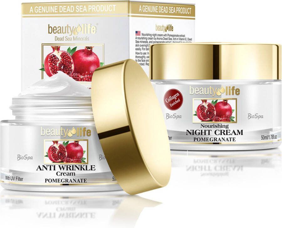 Beauty Life Dead Dea Minerals Granaatappel Anti-rimpelcrème & Nachtcrème Set