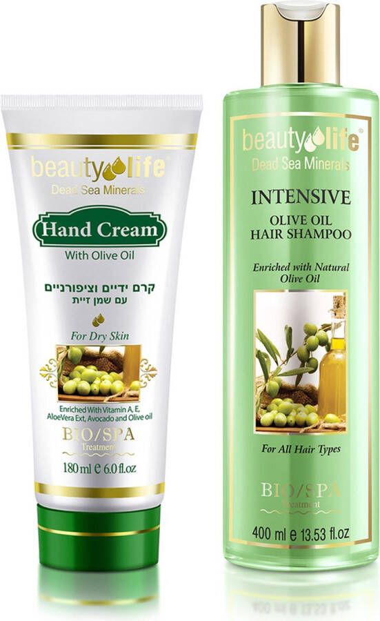 Beauty Life Dead Sea Minerals Olijfolie shampoo + Olijfolie handcrème