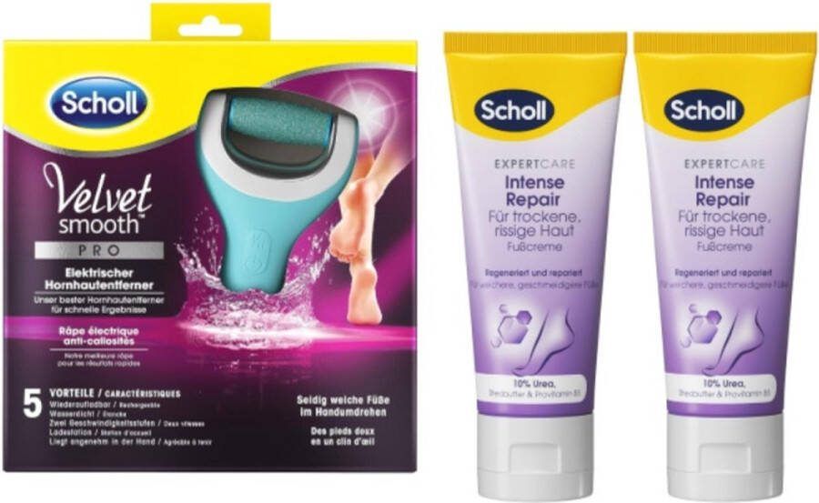 BeautyCosmetics4you Scholl Velvet Smooth & 75 ml Scholl Expertcare Intensief regenererende voetcrème met 10% ureum voor zeer droge en gebarsten huid met ureum en provitamine B5 huidtolerantie dermatologisch getest -Voetverzorging -Huidverzorging -Scholl-Cream Crem