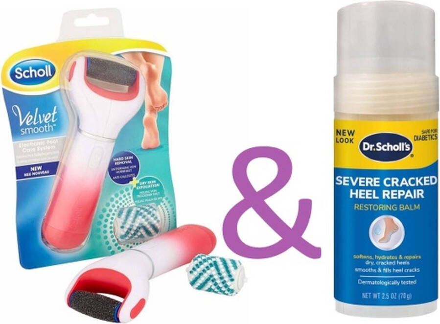BeautyCosmetics4you Scholl Velvet Smooth & Dr. Scholl's zware gebarsten hielreparatiebalsem 70 g met 25% ureum voor droge – Scholl – Voetverzorging – Huidverzorging – Creme – Voetcrem – Cream