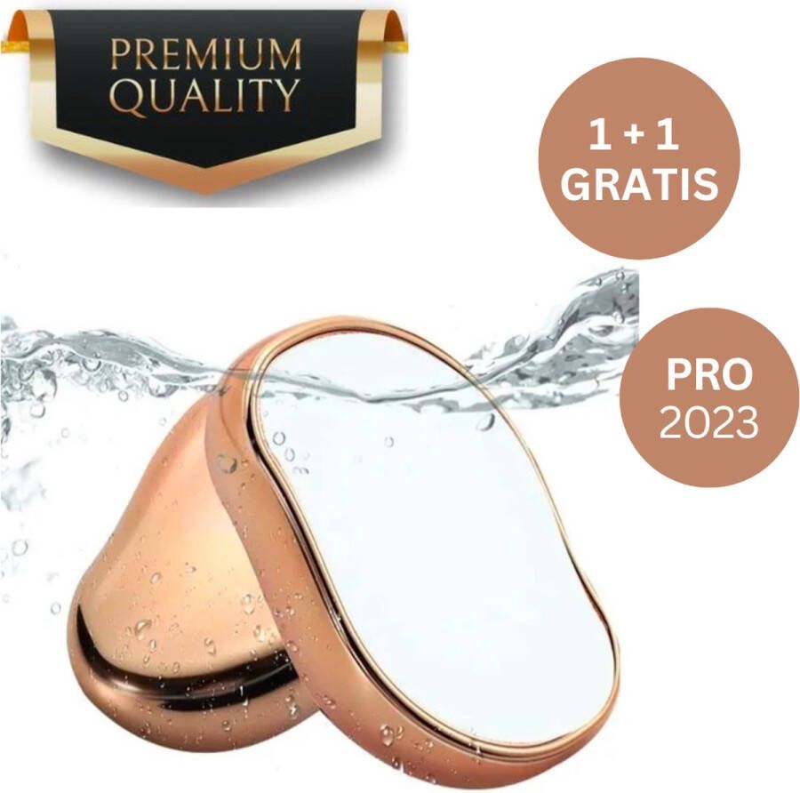 BeautyFit Crystal Hair Removal PRO 2 STUKS Kristalpad Haarverwijderaar Ontharing Epilator Ladyshave Scrubi Ontharingspad Goud Moederdag Cadeautje Cadeau Voor Mama Geschenkset