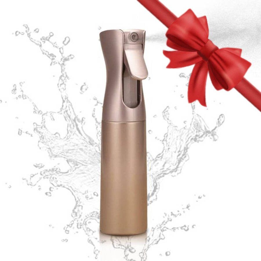 BeautyFit Mist Spray Bottle PRO 300ml Incl. E-book Luxe Haarspray nieuw design professionele Mist Verstuiver Haar Kappersspuit Waterspuit Verstuiver Waterspuit Haar Rose Goud