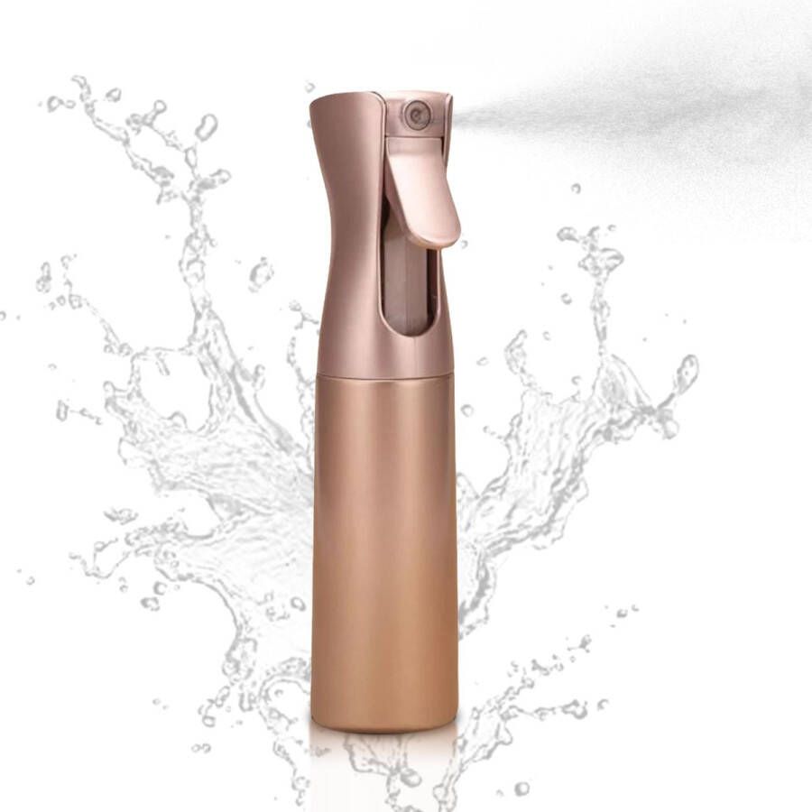 BeautyFit Mist Spray Bottle Goud luxe Haarspray nieuw design professionele Mist Verstuiver Haar Kappersspuit Waterspuit Verstuiver 300ml Waterspuit Haar Black Friday 2022 Deals Schoencadeautjes Sinterklaas Cadeautjes Kerstcadeau