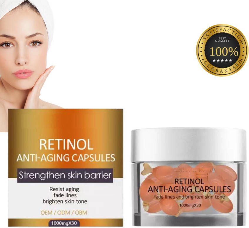 BeautyFit Original collageen Capsules Acneverzorging Collageen Serum Hyaluronzuur Vitamine E Facelift Cremex- Anti Rimpel Creme Vrouwen Gezichtsserum Anti Acne en puistjes Gezichtsverzorging