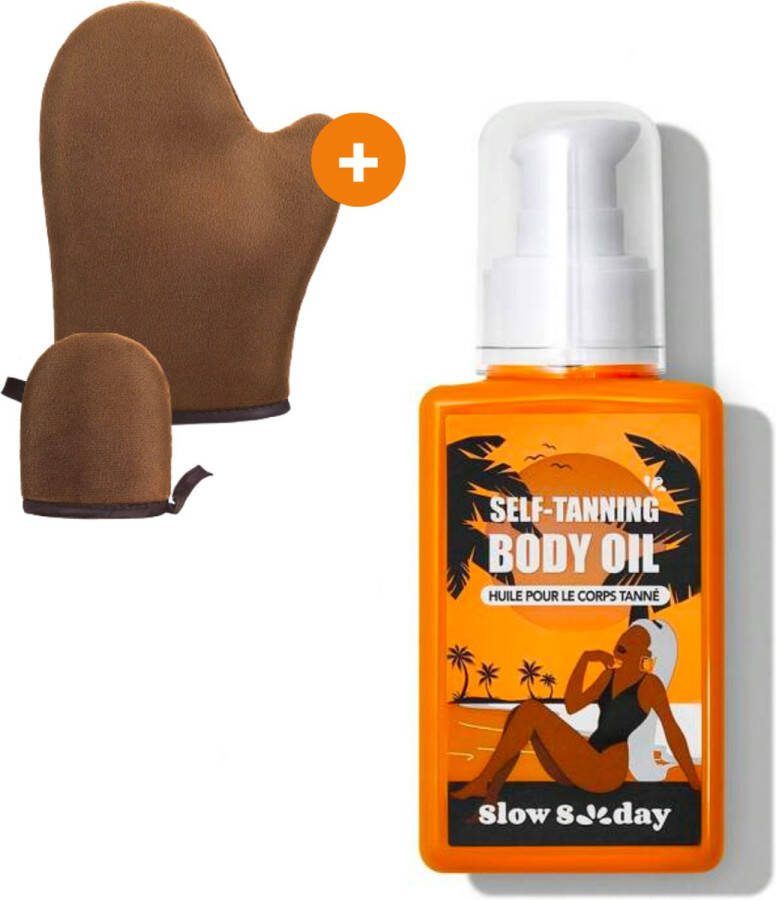 BeautyFit Zelfbruiner voor Gezicht en lichaam Self Tan + Handschoen Zelfbruiner Lichaam Selftan creme