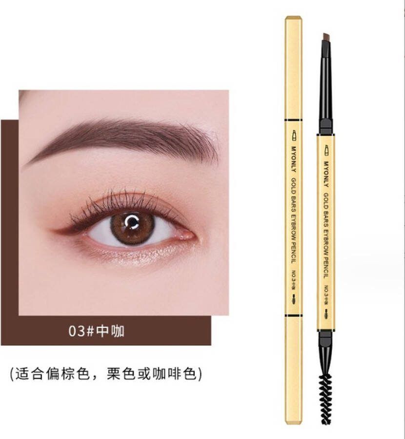 Beautyforall Oogpotlood Multifunctioneel driehoekig oog- en wenkbrauwpotlood Eyeliner Vult markeert en maakt lijnen voor de wenkbrauwen Met zacht borsteltje om je wimpers en wenkbrauwen te kammen 3 functies in 1 Luxe etui* 3 Koffie R 27