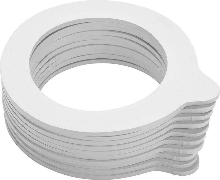 Beautystuff Weckringen siliconen ringen wit gasket 10 stuks standaardafmeting voor o.a. Fido weckpot