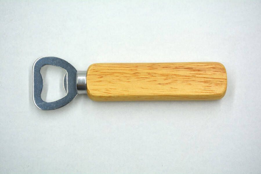 Beckers Products *Flesopener Bieropener Hout RVS Bruin