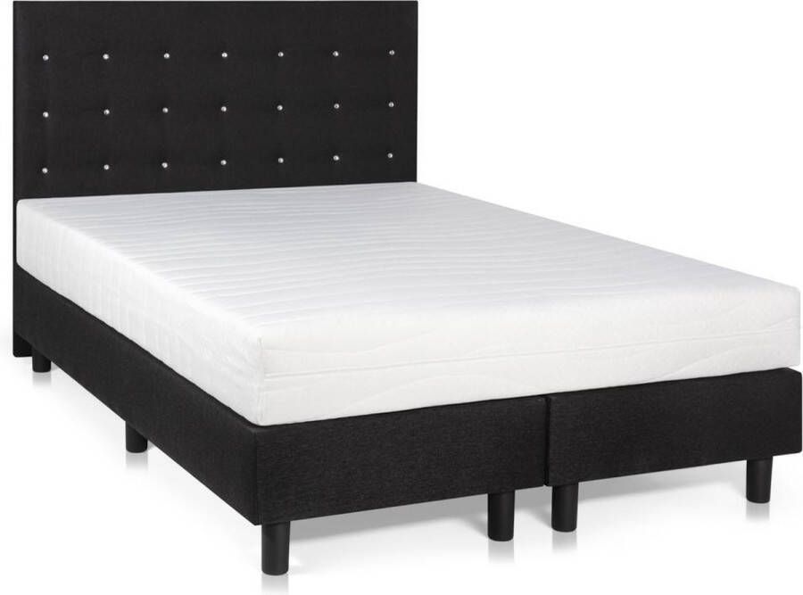 Bed4less Boxspring Bling Diamond Pocketvering 7-zones matras 180x200 cm