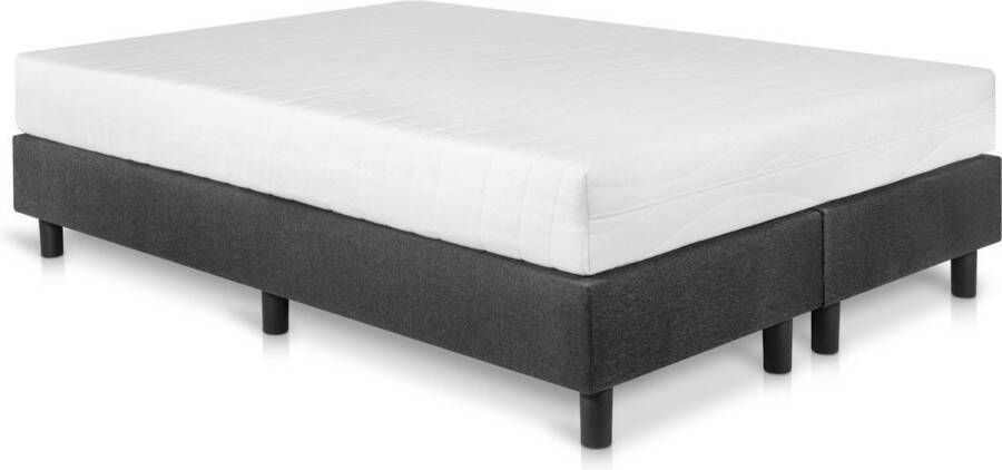 Bed4less Boxspring Student Basic Antraciet 120x190 cm Pocket matras 7-zones