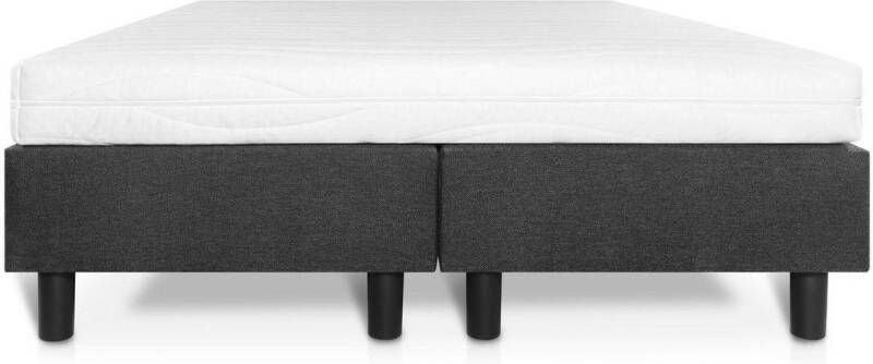 Bed4less Boxspring Student Basic Antraciet 130x220 cm Comfort Foam Matras