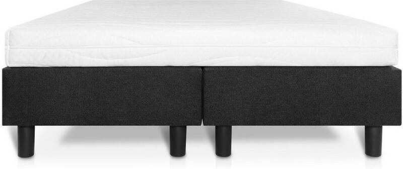 Bed4less Boxspring Student Basic Zwart 130x210 cm Comfort Foam Matras