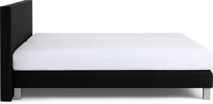 Beddenreus Basic Box Kerry Deluxe vlak met polyether matras 140 x 210 cm zwart
