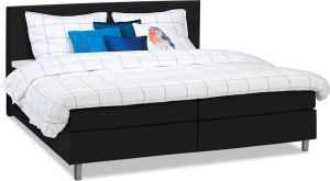 Beter Bed Basic Beddenreus Box Colorado vlak met gestoffeerd matras Tweepersoons 140 x 200 cm Zwart