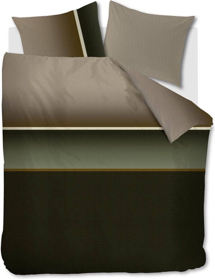 Beddinghouse dekbedovertrek Aiden Olive Groen Lits-jumeaux 240x200 220 cm