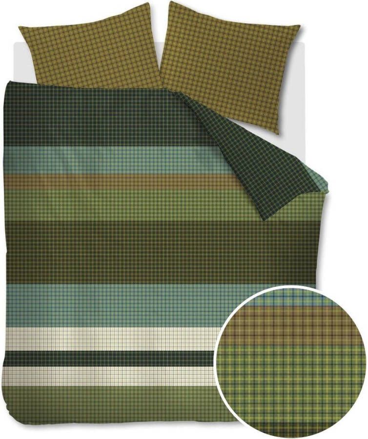 Beddinghouse Dekbedovertrek Juno Flanel Green