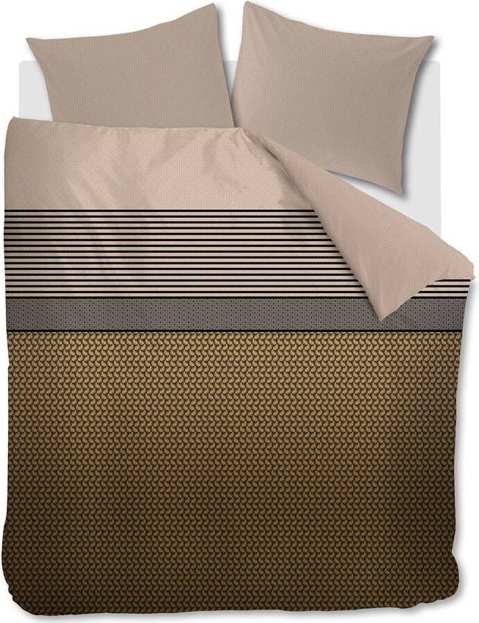 Beddinghouse Dutch Design dekbedovertrek Shitake brown 2-persoons (200x200 220 cm incl. 2 slopen)