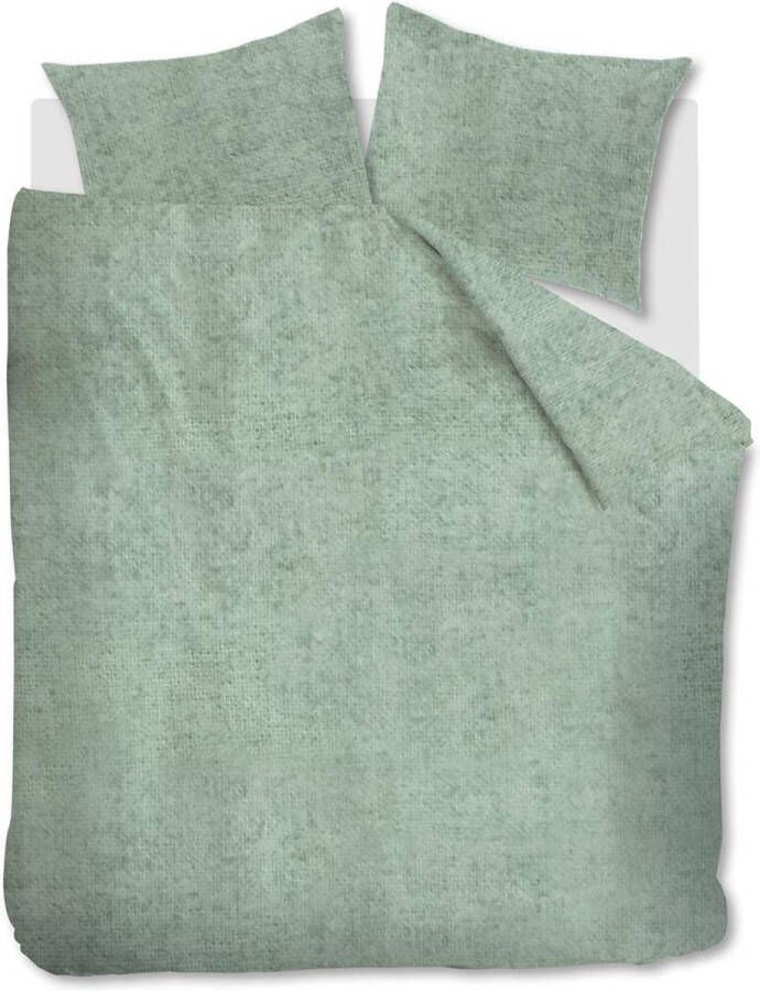 Beddinghouse Dekbedovertrek Flanel Frost 200 x 220 cm 2 persoons Grijsgroen