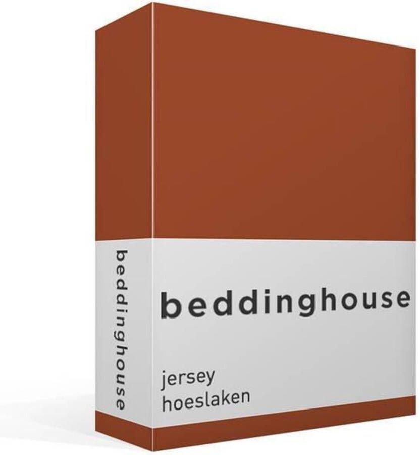 Beddinghouse Jersey Topper Hoeslaken Eenpersoons 70 90x200 210 cm Terra