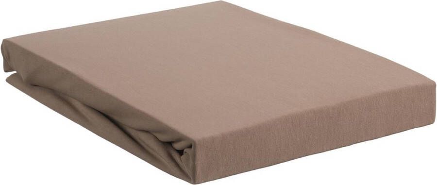 Beddinghouse jersey lycra hoeslaken 95% gebreide jersey katoen 5% lycra 1-persoons (90 100x200 220 cm) Taupe