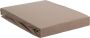 Beddinghouse jersey lycra hoeslaken 95% gebreide jersey katoen 5% lycra 1-persoons (90 100x200 220 cm) Taupe - Thumbnail 1