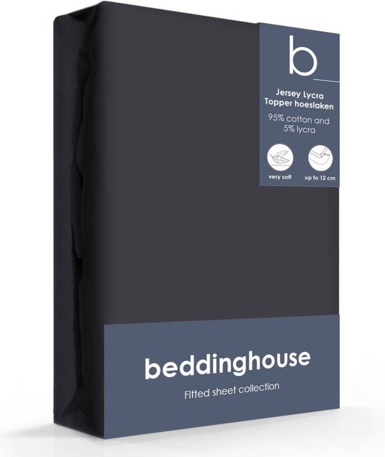 Beddinghouse Jersey Lycra Topper Hoeslaken 140 160x200 210 220 Antraciet