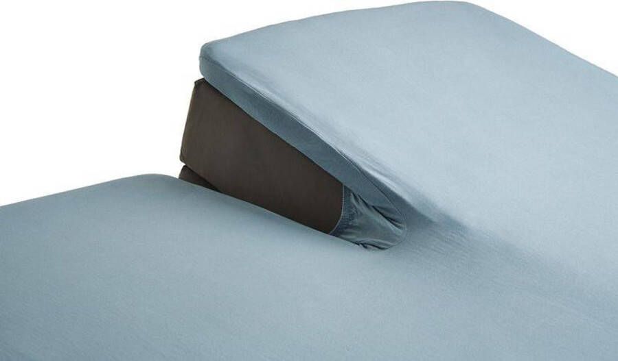 Beddinghouse Jersey Splittopper Hoeslaken 140x200 210 cm Bluegrey