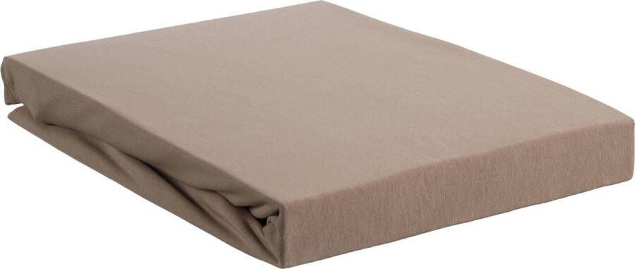 Beddinghouse jersey lycra hoeslaken 95% gebreide jersey katoen 5% lycra 1-persoons (90 100x200 220 cm) Taupe