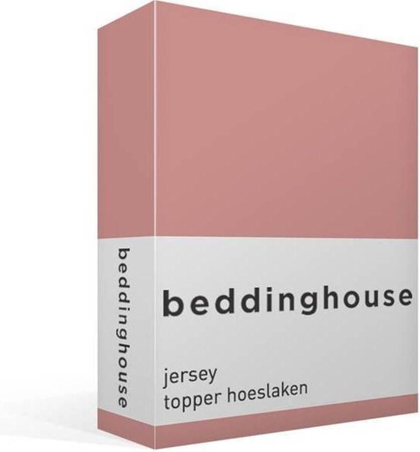 Beddinghouse Jersey Topper Hoeslaken Eenpersoons 70 90x200 210 cm Pink