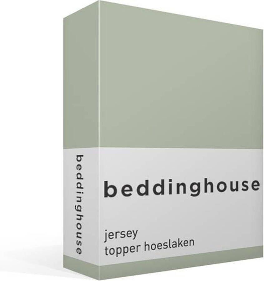 Beddinghouse Jersey Topper Hoeslaken Eenpersoons 70 90x200 210 cm Green