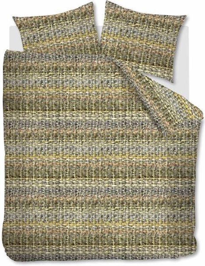 Beddinghouse Melange Dekbedovertrek Eenpersoons 140x200 220 cm + 1 kussensloop 60x70 cm Green