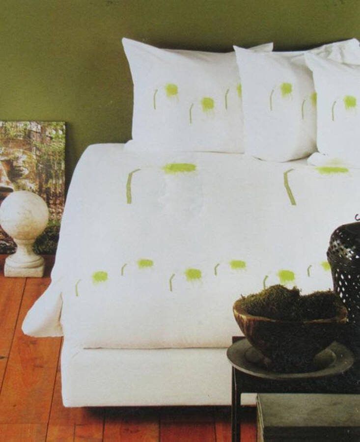 Beddinghouse Narcisia Dekbedovertrek Litsjumeaux 240x200 220 cm Limegroen