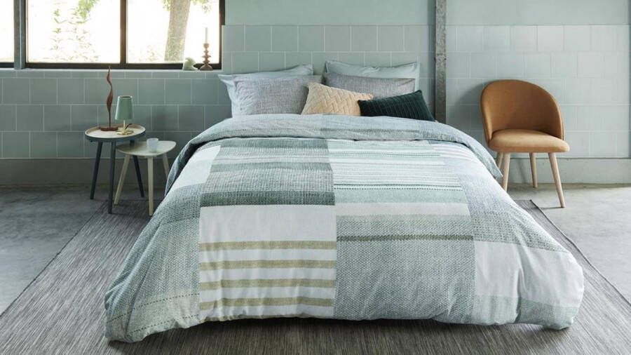 Beddinghouse Oliver Dekbedovertrek tweepersoons 200x200 220 cm Groen