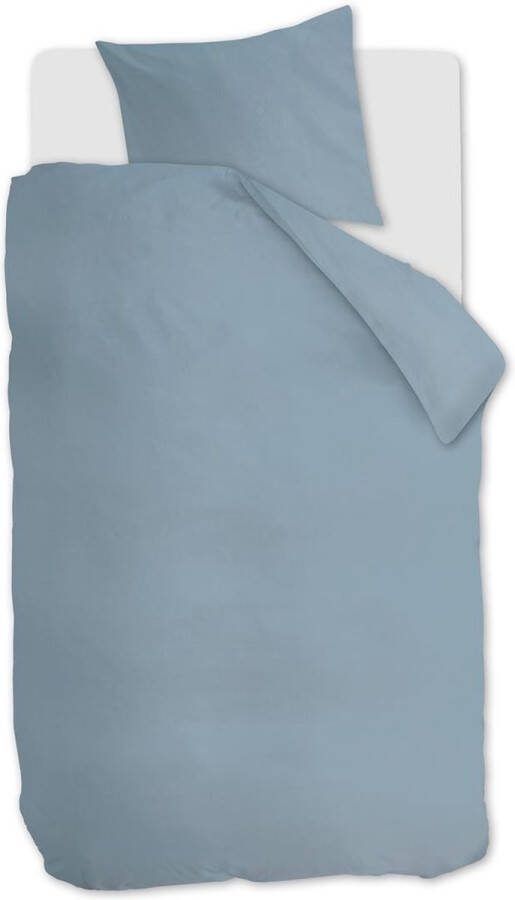 Beddinghouse dekbedovertrek Organic Basic Blauw 1-Persoons 140x200 220 cm