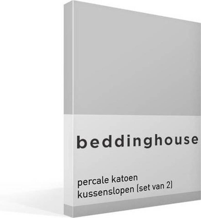 Beddinghouse Percale katoen Kussenslopen Set van 2 60x70 cm Grey