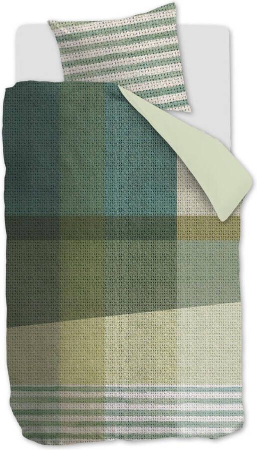 Beddinghouse Raffia Dekbedovertrek Lits-jumeaux 260x200 220 cm + 2 kussenslopen 60x70 cm Green