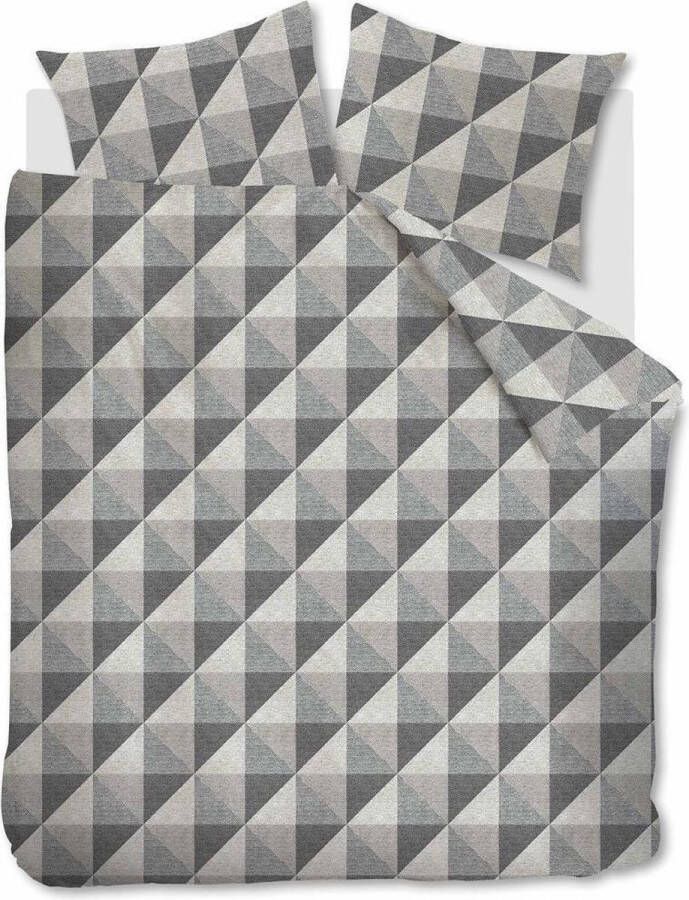 Beddinghouse Stairs Flanel Dekbedovertrek Tweepersoons 200x200 220 cm Black