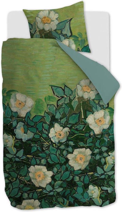 Beddinghouse x Van Gogh Museum Beddinghouse GOGH Wild Roses Dekbedovertrek Eenpersoons 140x200 220 cm Green