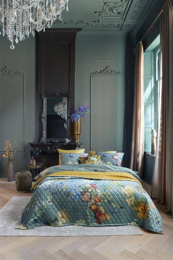 Beddinghouse x Van Gogh Museum Bedsprei Partout Des Fleurs Groen