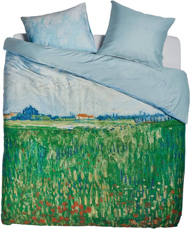 Beddinghouse Field with Poppies dekbedovertrek Lits-jumeaux (240x200 220 cm + 2 slopen) Katoen satijn Green