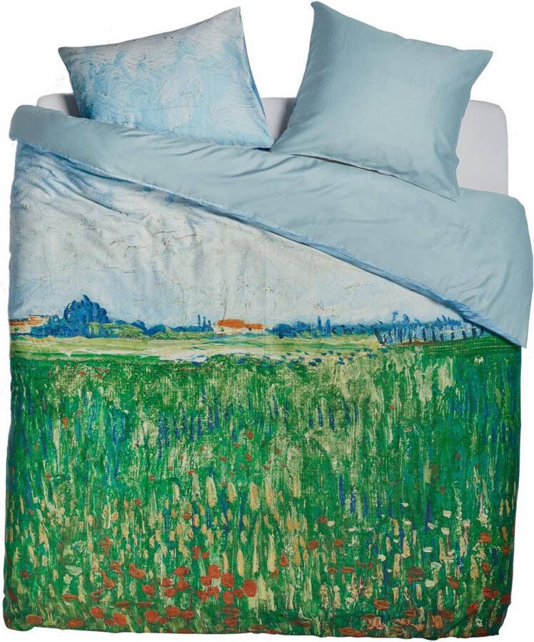 Beddinghouse x Van Gogh Museum Field with Poppies dekbedovertrek Lits-Jumeaux 240x200 220 Groen