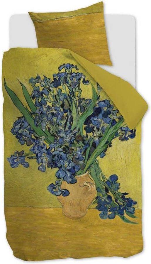 Beddinghouse Irises dekbedovertrek 1-persoons (140x200 220 cm + 1 sloop) Katoen satijn Yellow