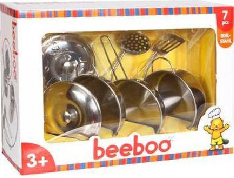 Coppens Beeboo stalen speelgoed-kooksetje 7dlg