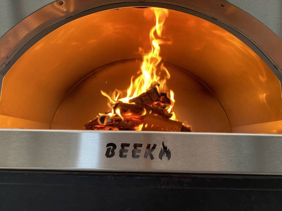 Beek Grande pizzaoven houtgestookt Zwart tot 4 pizza's tegelijk