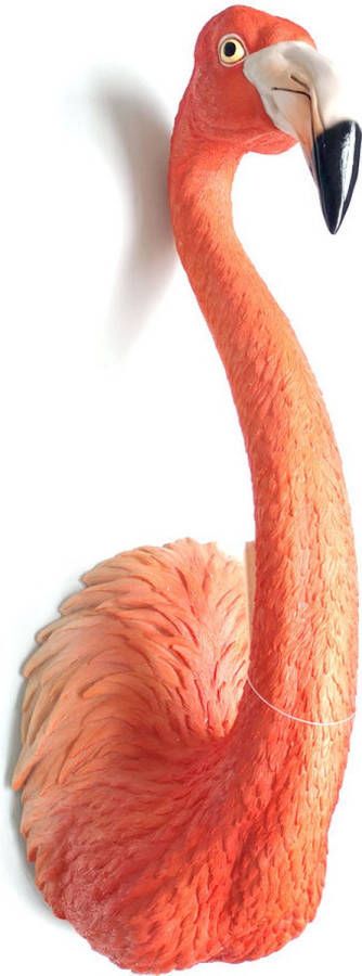 Beekwilder LVT flamingo hoofd dieren hoofd wanddecoratie